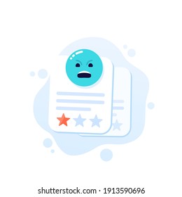 Bad Reviews, Negative Feedback Vector Art