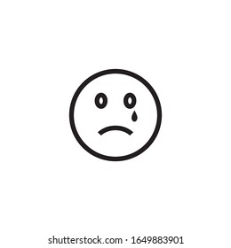 bad and sad emoticon icon design template