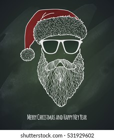 Bad Santa. Christmas card.