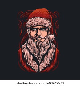 Bad santa claus vector illustration