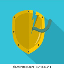 Bad security icon. Flat illustration of bad security vector icon for web