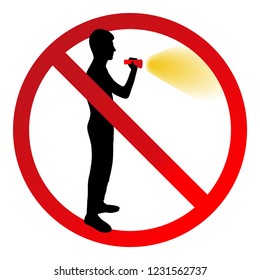 Bad sign "do not use a lantern"