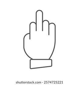 Bad Signal Hand thinline icon , vector, pixel perfect, illustrator file