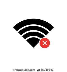 Bad Signal Icon. Network Errors, No Connection Symbol.   