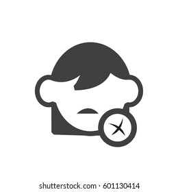 Bad skin acne icon vector