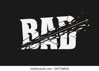 Bad slogan illustration with bullet line
