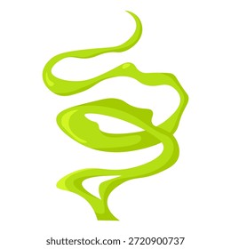 Icono de nube de mal olor. Gas tóxico en espiral verde y efecto de hedor. Ilustración vectorial plana de olor repugnante y vapor venenoso aislado sobre un fondo blanco.