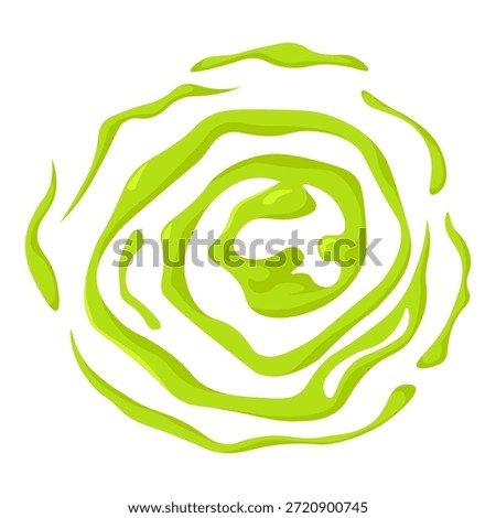 Bad smell cloud icon. Green gas toxic fume and stench effect. Flat vector illustration of swirl disgusting odor and poison vapor isolated on a white background.