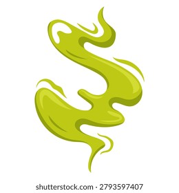 Bad smell cloud vector isolated. Illustration of toxic smell, green gas clouds. Stinky steam. Stinky air shape. Poisonous cloud.