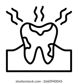 Ilustración vectorial de línea de icono de mal olor