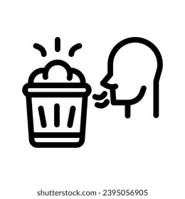 bad smell line icon illustration vector graphic. Simple element illustration vector graphic, suitable for app, websites, and presentations isolated on white background