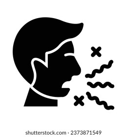 Bad Smell Vector Glyph Icon For Personal And Commercial Use.

