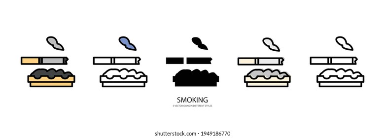 bad smoking vector type icon