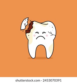 Bad teeth vector illustration design