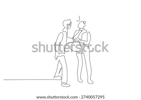 Bad Thief Man Stealing  Sneaky Criminal Illustration One Line Art Vector