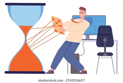 Bad time management. Ineffective task plan time organization
