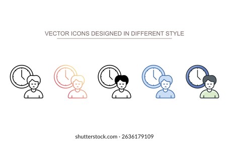 Bad Timing icon design with white background stock illustration