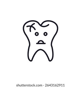 bad tooth icon collection .design style with background
