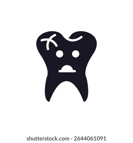 bad tooth icon collection .design style with background
