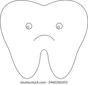 Diseño gráfico plano Bad Tooth Icon.