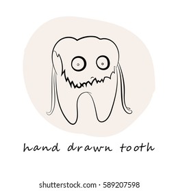 Bad Tooth Vector Illustration Stock Vector (Royalty Free) 589207598 ...