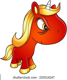 Bad Unicorn Vector Illustration Art