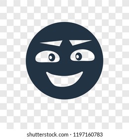Bad vector icon isolated on transparent background, Bad transparency logo concept