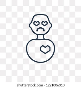 Bad vector outline icon isolated on transparent background, high quality linear Bad transparency concept can be used web and mobile