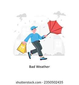 Bad Weather abstract concept vector in a flat style stock illustration