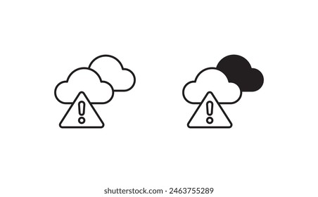 Diseño de ícono de Clima malo con fondo blanco ilustración de stock