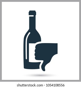 Bad wine simple icon