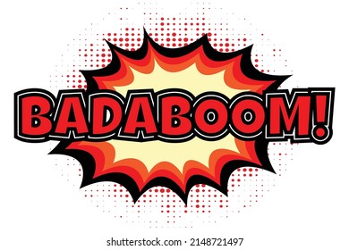 BADABOOM! Comic Speech 3d Text Style Effect Mockup High Resolution