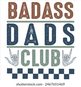 BADASS DADS CLUB  FATHER'S DAY T-SHIRT DESIGN,