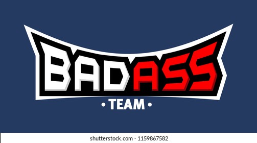 Badass typo letter Sport Logo