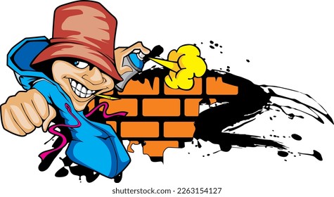 badboy cartoon in vector art style