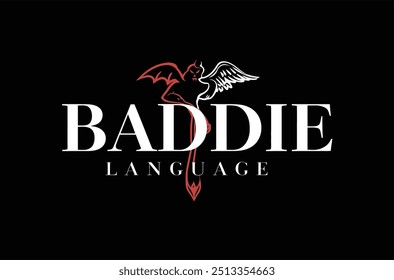 baddie language art work logo