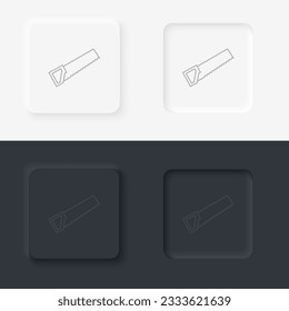 bade saw, building, neumorphic style button.