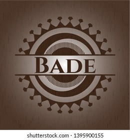 Bade wood icon or emblem. Vector Illustration.