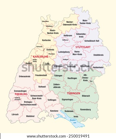 baden wurttemberg administrative map