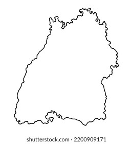 Baden wurttemberg state map. Vector illustration.