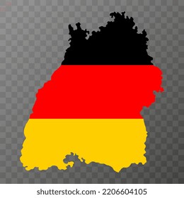 Baden wurttemberg state map. Vector illustration.