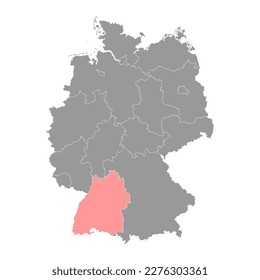 Baden wurttemberg state map. Vector illustration.