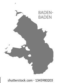 Baden-Baden county map of Baden Wuerttemberg Germany