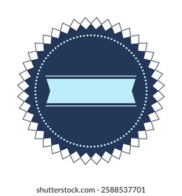 Badge abstract illustration. Winning award, prize or medal.