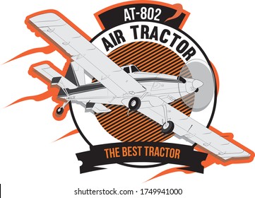 A Badge Of Air Tractor Airplane. The Bigger Crop Duster.