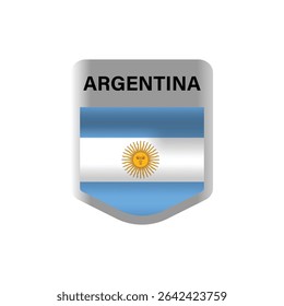Distintivo bandeira argentina bandeira nacional design vetor