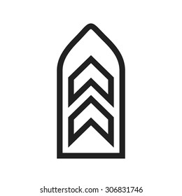 Badge, army, honor icon vector image. Can also be used for military. Suitable for use on web apps, mobile apps and print media.