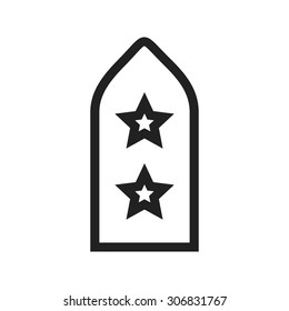 Badge, army, honor icon vector image. Can also be used for military. Suitable for use on web apps, mobile apps and print media.