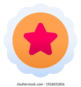 Badge Award icon illustration style vector design. perfect use for web, mobile app, pattern design etc.