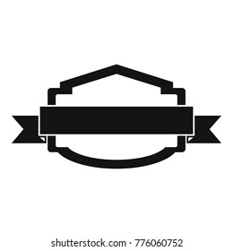 Badge banner icon. Simple illustration of badge banner vector icon for web